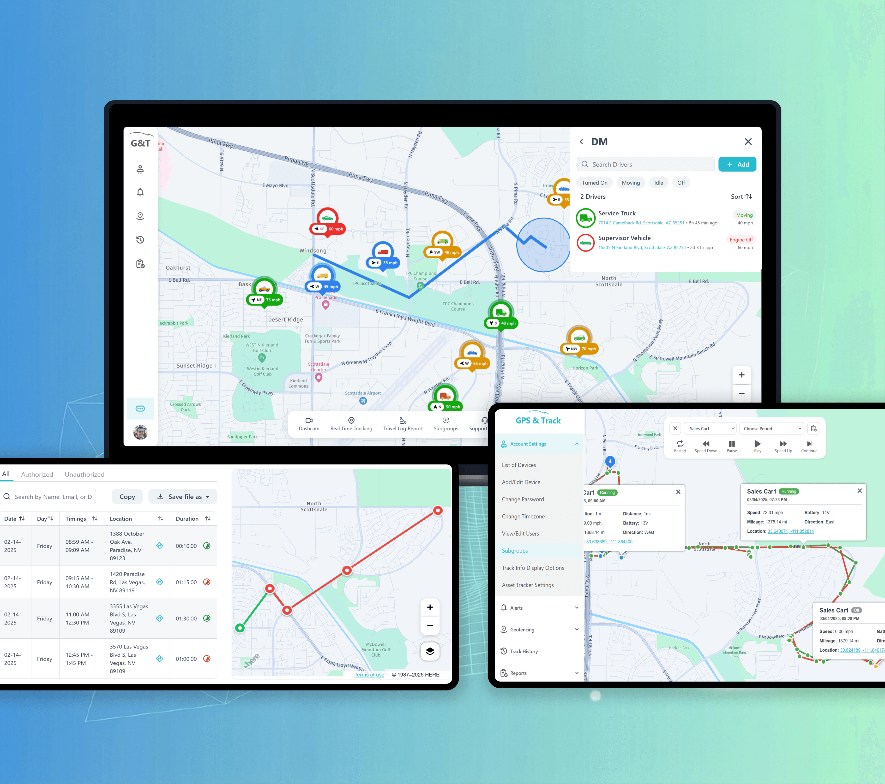 Matrack GPS Tracking Dashboard